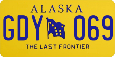 AK license plate GDY069