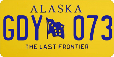 AK license plate GDY073