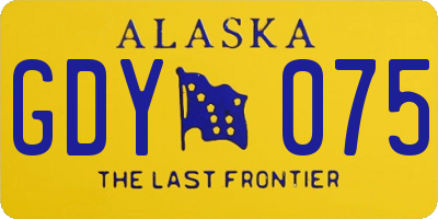 AK license plate GDY075