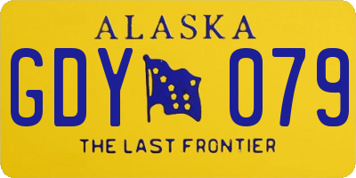 AK license plate GDY079