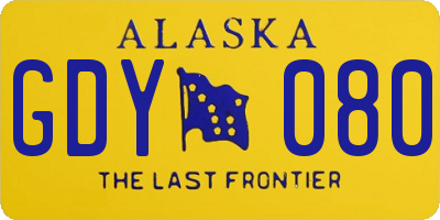 AK license plate GDY080