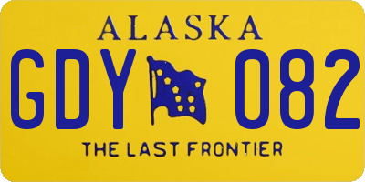 AK license plate GDY082