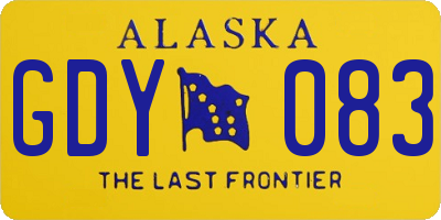 AK license plate GDY083