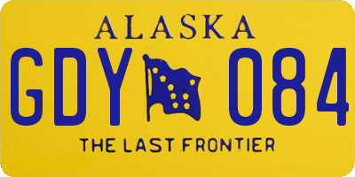 AK license plate GDY084