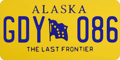AK license plate GDY086