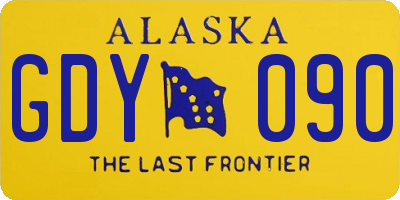 AK license plate GDY090