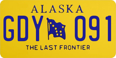 AK license plate GDY091