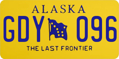 AK license plate GDY096