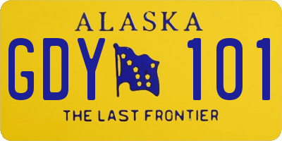 AK license plate GDY101