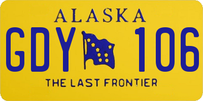 AK license plate GDY106