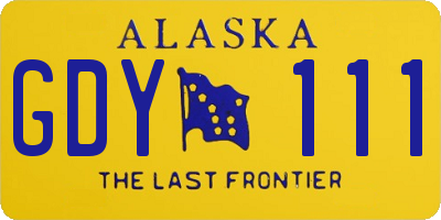 AK license plate GDY111