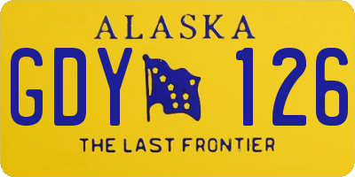 AK license plate GDY126