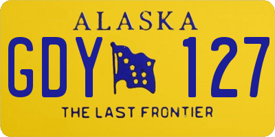 AK license plate GDY127