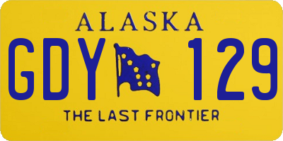 AK license plate GDY129
