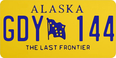 AK license plate GDY144
