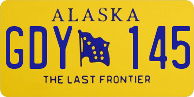 AK license plate GDY145