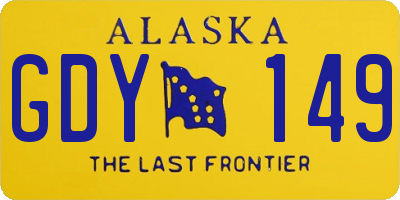 AK license plate GDY149