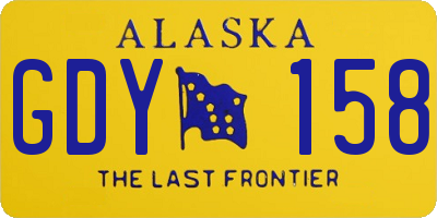 AK license plate GDY158