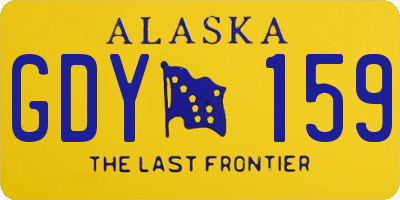 AK license plate GDY159