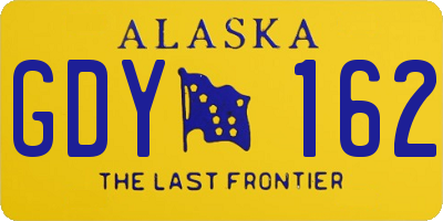 AK license plate GDY162