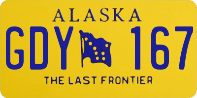 AK license plate GDY167