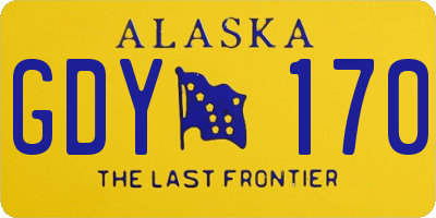 AK license plate GDY170