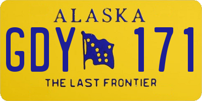 AK license plate GDY171