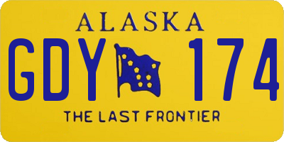 AK license plate GDY174