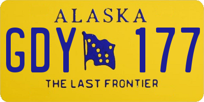 AK license plate GDY177