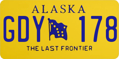AK license plate GDY178