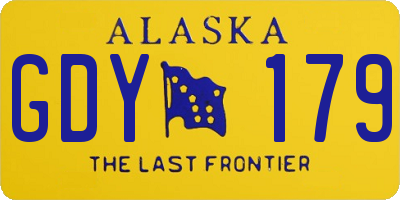 AK license plate GDY179