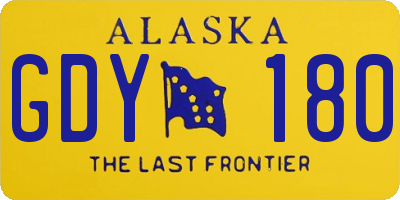 AK license plate GDY180