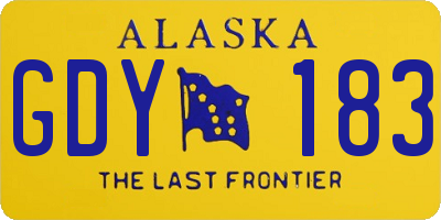 AK license plate GDY183