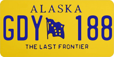 AK license plate GDY188