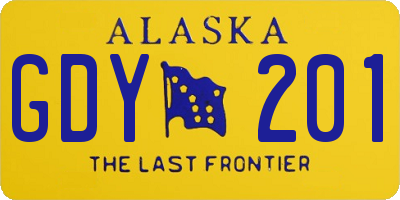 AK license plate GDY201