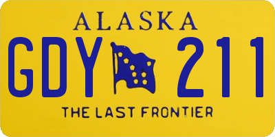 AK license plate GDY211
