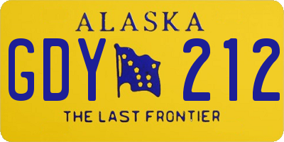 AK license plate GDY212