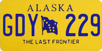 AK license plate GDY229