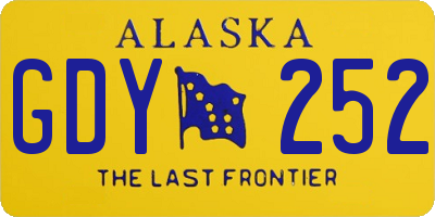 AK license plate GDY252