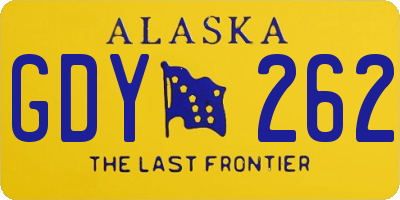 AK license plate GDY262