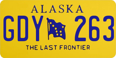 AK license plate GDY263