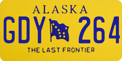 AK license plate GDY264