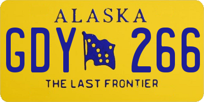 AK license plate GDY266