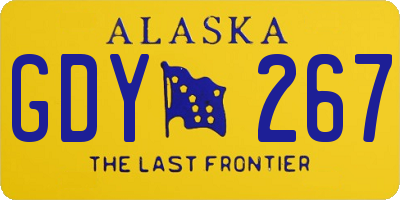 AK license plate GDY267