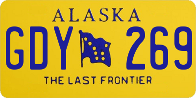 AK license plate GDY269
