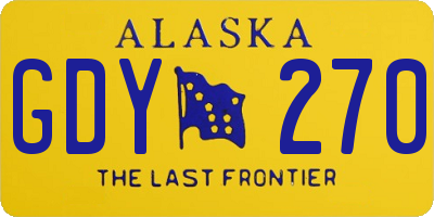 AK license plate GDY270