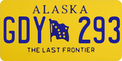 AK license plate GDY293