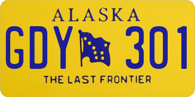 AK license plate GDY301