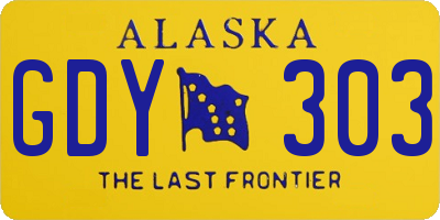 AK license plate GDY303
