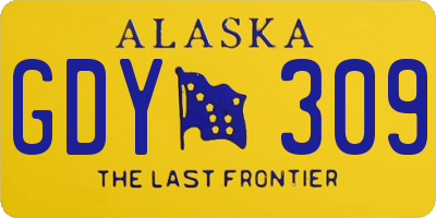 AK license plate GDY309